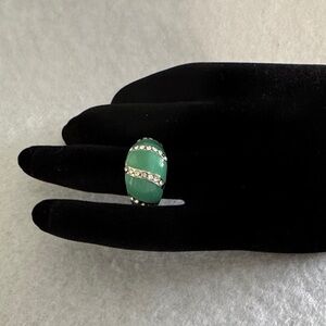 A little Bling Green Blue Women's Ring